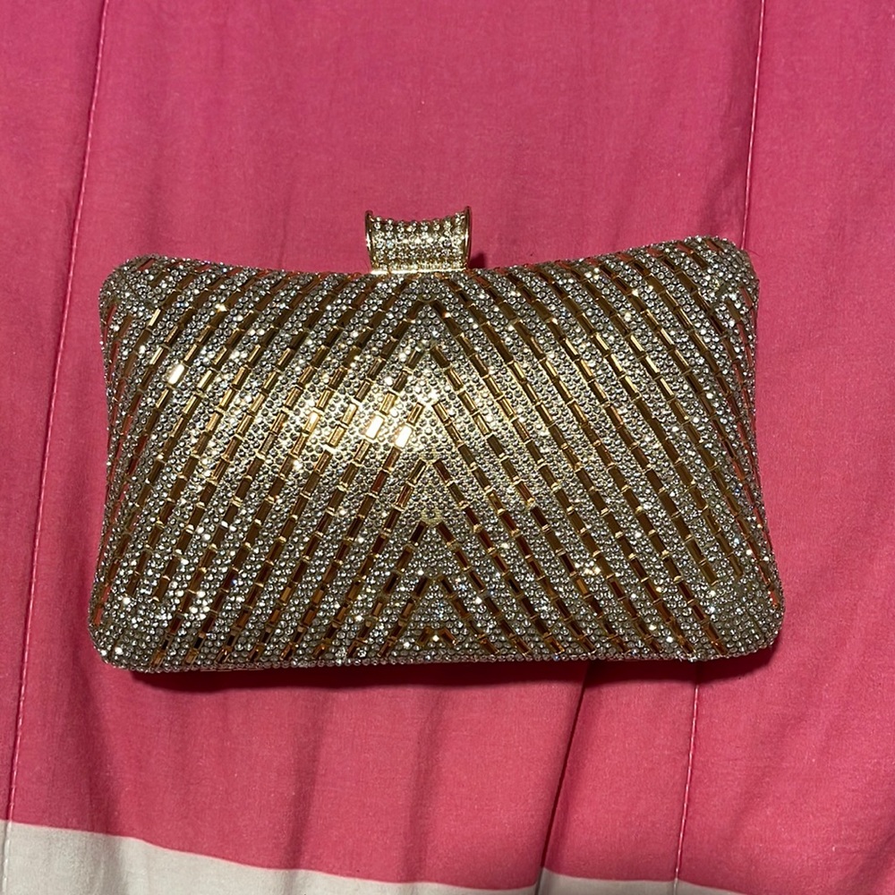 Gold Sequin Clutch